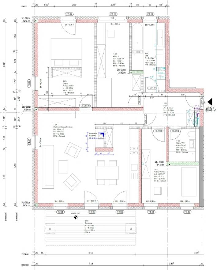 Grundriss WE 1